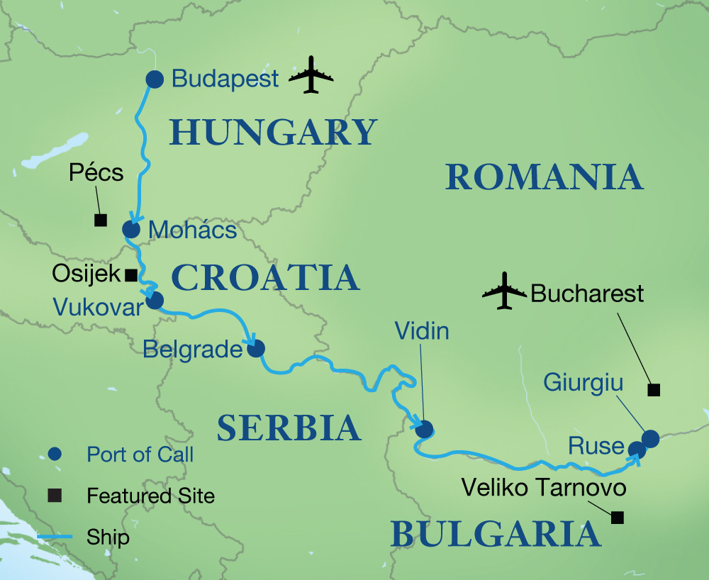 Nurenburg River Danube Map - Ama Lower Danube 2026 V6