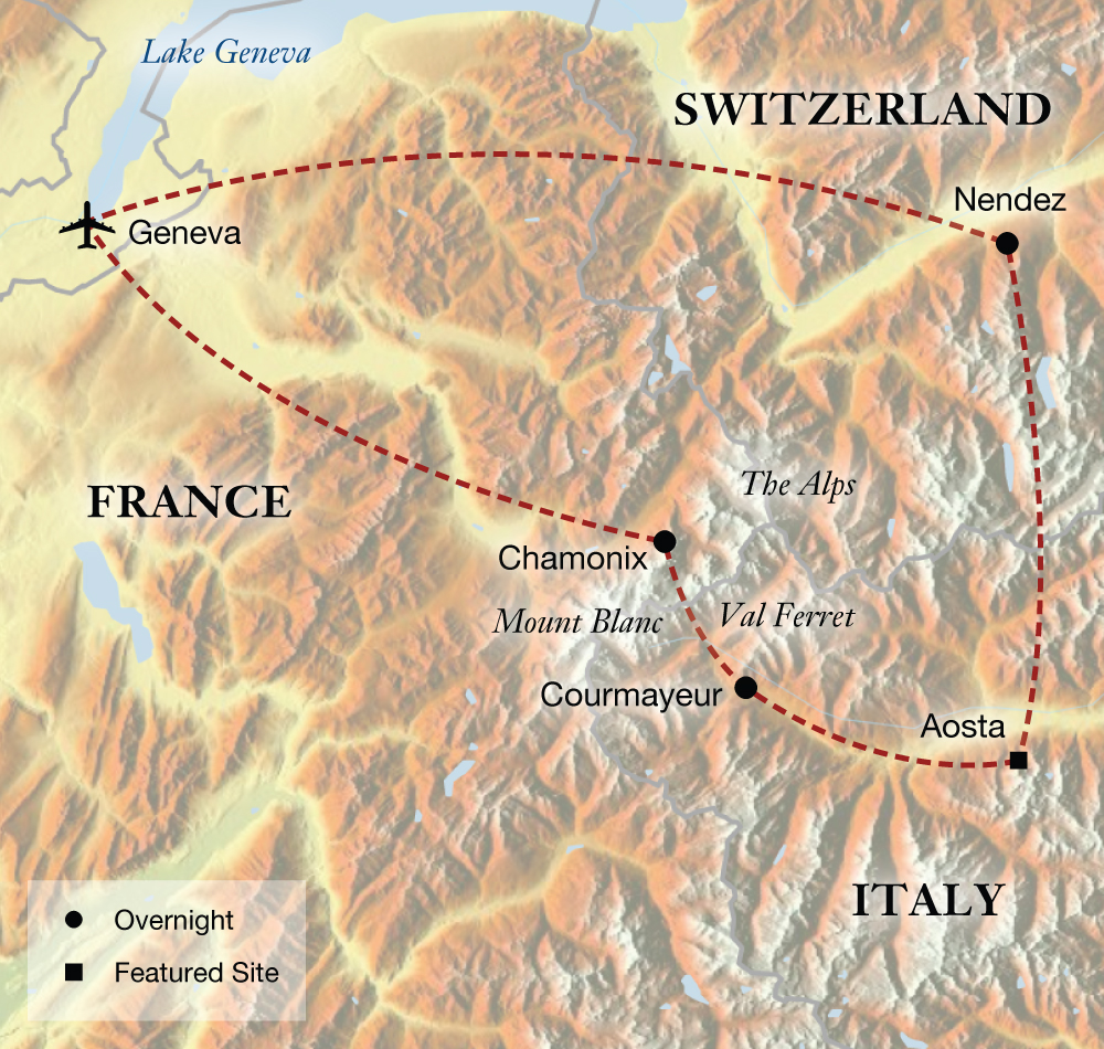Mont Blanc Tunnel Map