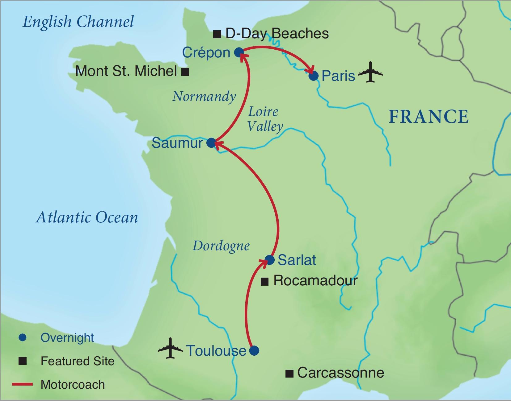 france travel itinerary 11 days