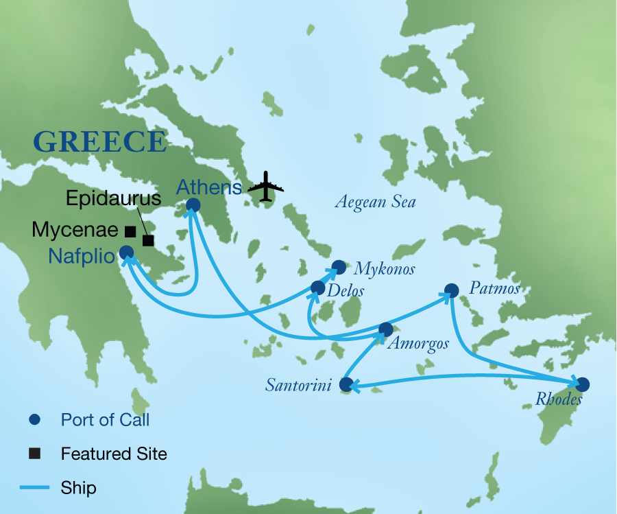 Map - Cruising the Greek Islands of the Southern Aegean