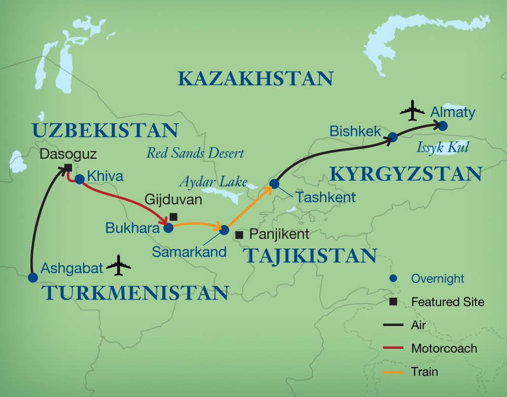 Map - The Silk Road: A Journey to Central Asia