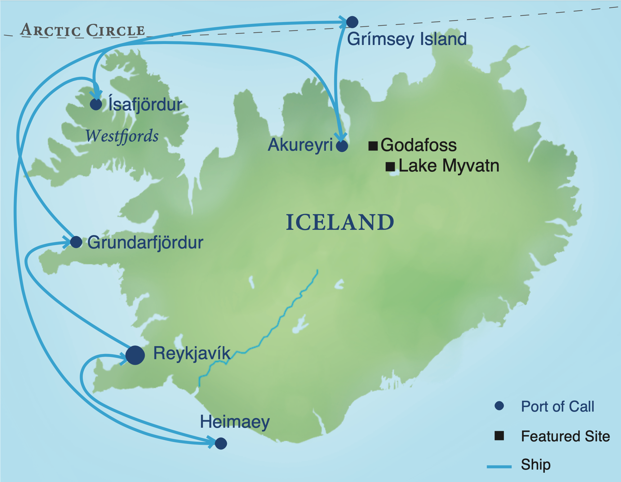 Map - Iceland Voyage: Land of Fire and Ice